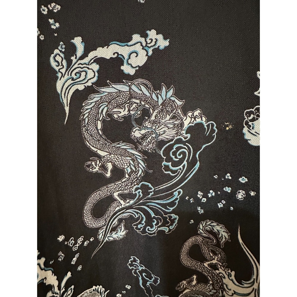 Justify Womans Babydoll Dragon Y2K Spaghett Top Size L Goth Punk lettuce hem - Picture 5 of 12